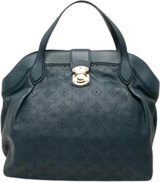 Louis Vuitton Pre-owned Cirrus MM - Dames - Vintage Handtas - Blauw - ONE Size - Leer - Vintage