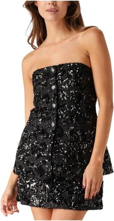 Second Female Flakes Top - Dames - Tops zonder mouwen - Zwart - S - Polyester - Tops