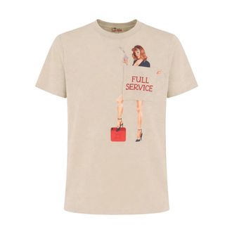 MC2 Saint Barth T-Shirts, male, Beige, Size: XL Ecstasea Linen T-shirt