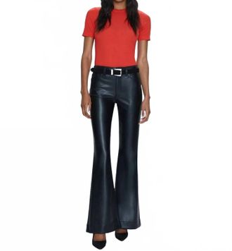 Pistola Denim Kinsley Mid-Rise Ultra Flare Pants In Slate Black