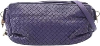Bottega Veneta Pre-owned Vintage Schoudertas - Dames - Vintage Schoudertas - Paars - ONE Size - Leer - Vintage