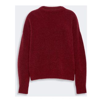 Max Mara Maglia girocollo - Dames - Ronde hals truien - Rood - M - Wol - Truien & Vesten