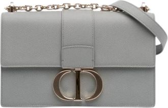 Dior Pre-owned 30 Montaigne Schoudertas - Dames - Vintage Schoudertas - Grijs - ONE Size - Leer - Vintage