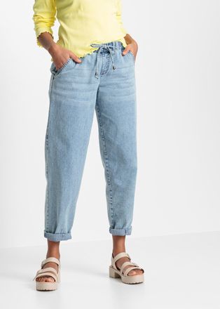 Bonprix Loose-fit-Jeans BONPRIX, Damen, Gr. 36, N-Gr, hellblau denim washed (l&auml;nge: regul&auml;r), Denim/Jeans, Obermaterial: 98% Baumwolle, 2% Elasthan, loose fit