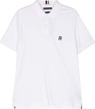 Tommy Hilfiger logo-embroidered polo shirt - men - Cotton - L - White