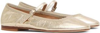 Mansur Gavriel Dance Mary Jane Flat in Crinkle Gold at Nordstrom, Size 7.5Us
