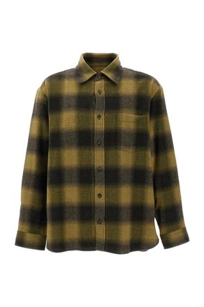 A.P.C. Green Malaury Plaid Wool-Blend Overshirt