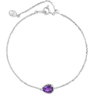 Effy Sterling Silver Semiprecious Stone Bracelet in Purple at Nordstrom Rack, Size 7