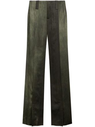 Seafarer Olive Maiorca Two-Tone Wide-Leg Pants