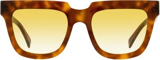Retro Superfuture Modo Rounded Acetate Sunglasses - Brown