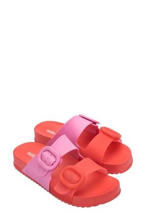 Melissa Cozy Buckle Slide Sandal in Red/Pink at Nordstrom, Size 8