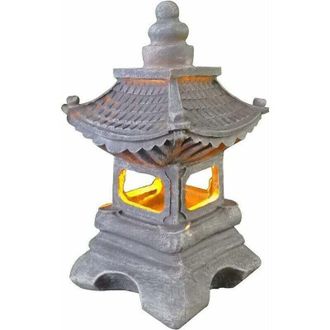 OEM Linterna Solar, Linterna De Jard&iacute;n Para Exteriores, Linterna Decorativa Solar Tipo Pagoda Para Jard&iacute;n Zen, Regalo Artesanal Vintage Creativo, L&aacute;mpara 