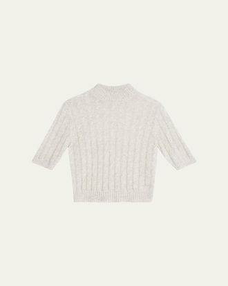 Brunello Cucinelli Glam Cable-Knit Mohair Sweater