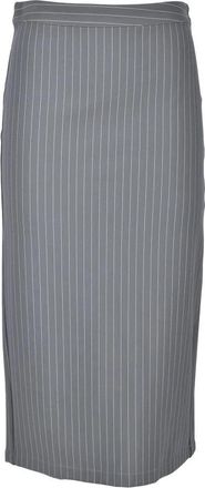 Patrizia Pepe Fantasy Midi Rok - Dames - Midirokken - Grijs - L - Polyester - Rokken