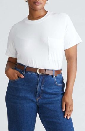 Universal Standard Garcon T-Shirt in White at Nordstrom, Size 3Xl