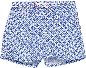 Kiton Stijlvol Shirt - Heren - Strandmode - Blauw - XL - Polyester - Badmode