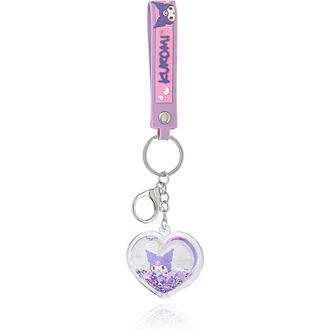 Hello Kitty Kuromi Purple Heart Liquid Keychain at Nordstrom
