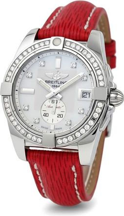 Breitling Pre-owned Breitling Galactic 36 Automatic Diamond White Dial Ladies Watch A37330