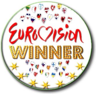 Generic EUROVISION SONG CONTEST WINNERS BADGE- EUROVISION SONG CONTEST BADGE - EUROVISION PARTY SWEEPSTAKE - Button Badge - 55 MM/2.2 Diameter