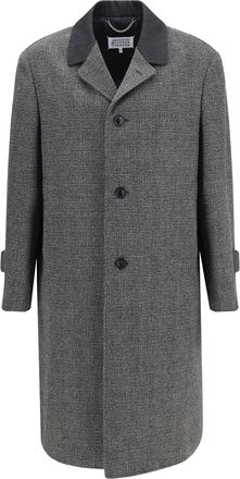 Maison Margiela Single-breasted Coat In Virgin Wool Blend
