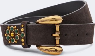 Etro Embellished suede belt