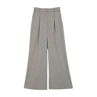 Twinset Wijde broek - Dames - Broeken - Beige - Maat: M Zijde