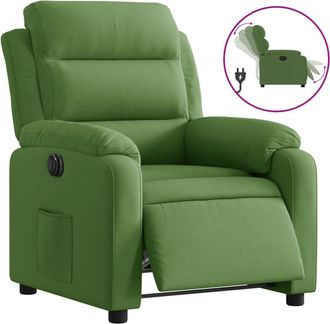 vidaXL Sill&oacute;n Reclinable El&eacute;ctrico De Terciopelo Verde Claro Vidaxl