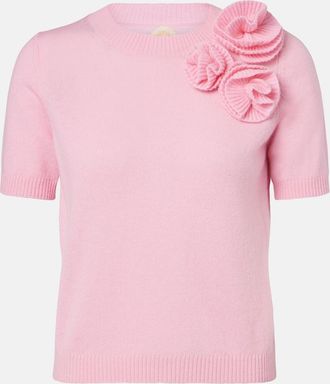 Jardin Des Orangers Jersey en mezcla de lana y cachemir con apliques florales