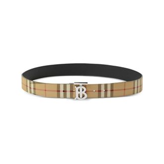 Burberry Belts, male, Beige, Size: 105 CM Vintage Check Reversible Leather Belt