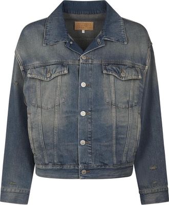 Maison Margiela Dames, Jassen, Blauw, Maat: XS Katoen