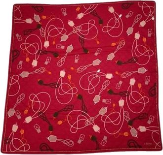 Celine Pre-owned Zijden Sjaal - Dames - Vintage Accessoires - Rood - ONE Size - Vintage