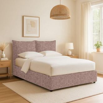 Dmora Cama Individual Newquay, Desenfundable, Hecho En Italia, Rosa Antigua