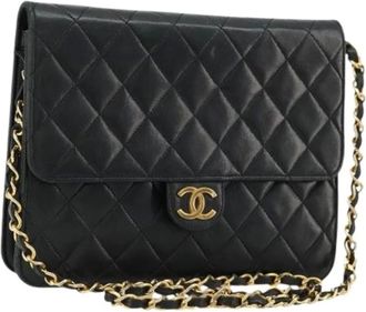Chanel Pre-owned Cross Body Bags, female, Black, Size: ONE SIZE Pre-owned Vintage Shoulder Bag