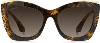Etro vela 56mm Gradient Cat Eye Sunglasses in Pattern Havana/brown Sf at Nordstrom