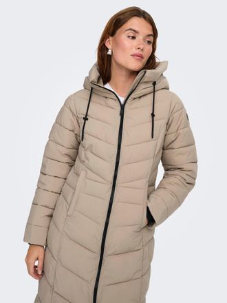 Only Steppmantel ONLY ONLJULIET LIFE QUILT COAT OTW, Damen, Gr. L, silber mink, Web, Obermaterial: 100% Polyester, unifarben, M&auml;ntel Steppmantel