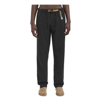 White Sand Straight Trousers, male, Black, Size: XL Pantalone in Lyocel e Lino