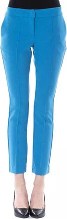 Byblos Womens Trousers Slim Fit - Blue Elastane - Size EU 40 (Womens)