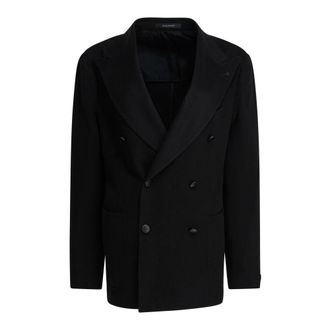 Tagliatore Jassen, Heren, Zwart, L, Wol, G Pl 20K Ai 220009N1365 Jacket