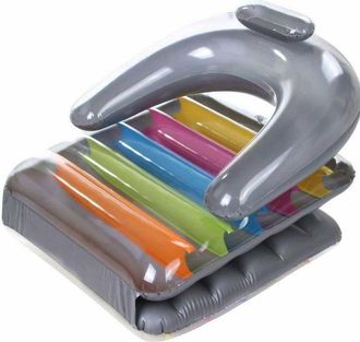 Trade Shop Trade Shop - Poltrona Materassino Gonfiabile Multicolor 198x84cm Per Mare Piscina Pieghevole