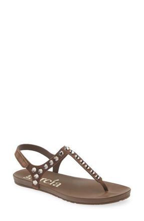 Pedro Garcia Judith Ankle Strap Sandal in Chocolate Castoro-Greige at Nordstrom, Size 10.5Us
