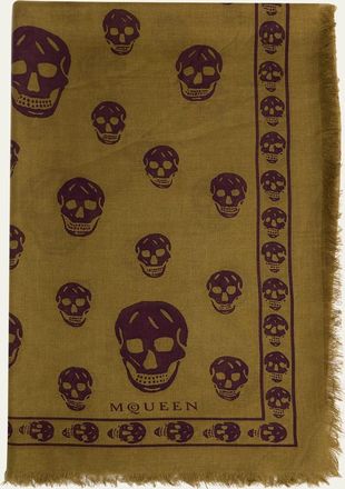Alexander McQueen Mens Abstract Skull Scarf
