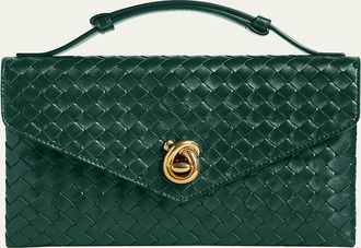 Bottega Veneta Knot Lock Leather Top-Handle Bag
