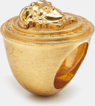 Versace Icon Medusa Gold Tone Large Ring