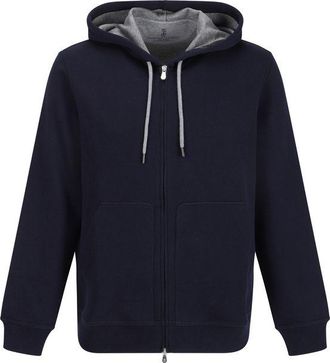 Brunello Cucinelli Blue Cotton Mens Sweatshirt