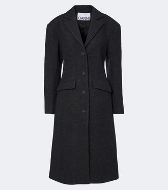 Ganni Wool and cashmere-blend coat