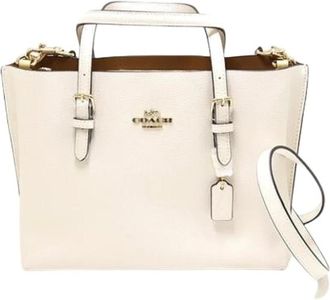 Coach Pre-owned Handbags, female, White, Size: ONE SIZE Pre-owned Leather Shoulder Bag