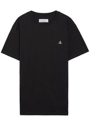 Vivienne Westwood Classic Logo-embroidered Cotton T-shirt - Black - XL