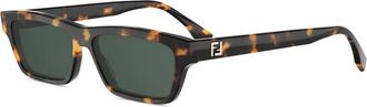 Fendi FF Squared Zonnebril - unisex - Accessoires - Bruin - Maat: 55 MM