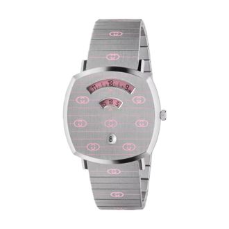 Gucci Accessoires, Dames, Grijs, ONE Size, Grip 38mm Horloge