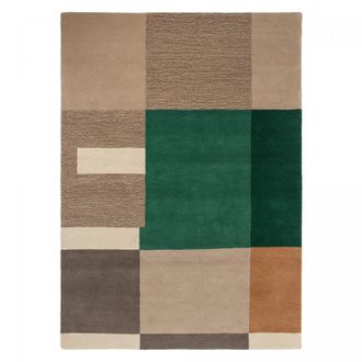 Brink & Campman Alfombra de sal&oacute;n 200x280 copetudo a mano de lana beige